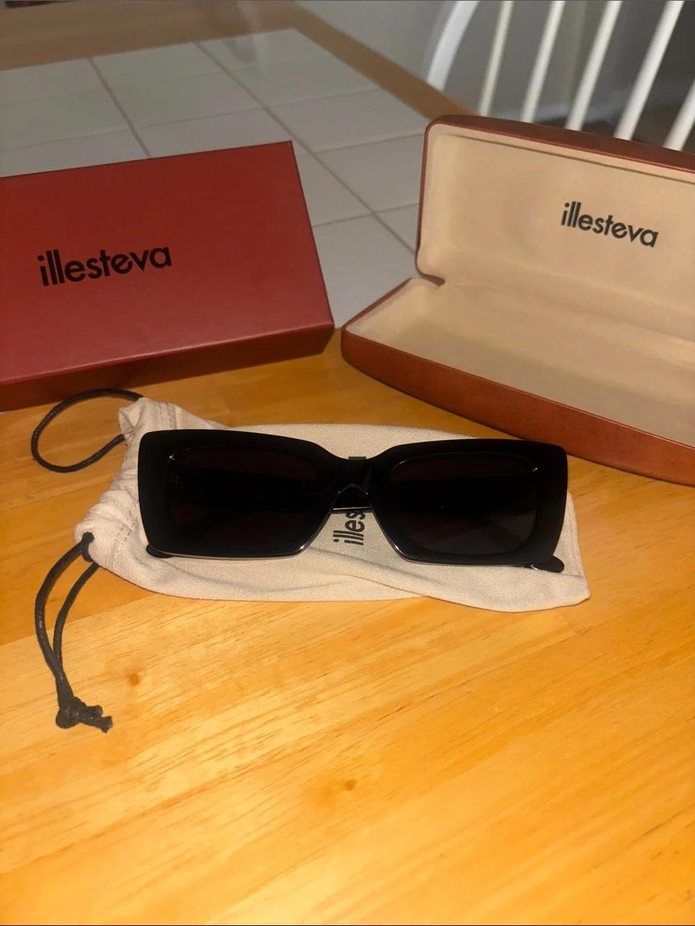 Illesteva Black Wilson Sunglasses